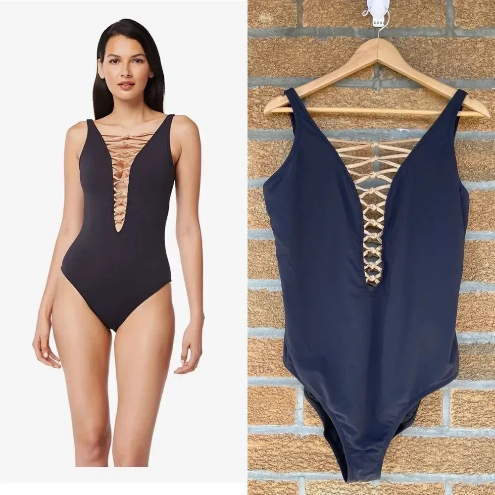 Bleu | Rod Beattie  Lets Get Knotty Swimsuit size 18w